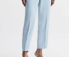 Reiss Hailey Pull On Trousers - Ice Blue - UK 10L - RRP 140