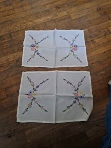 vintage tray cloths