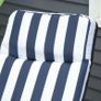 2Pc Folding Sun Loungers Set-Blue/White Image 8