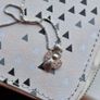 Sterling silver necklace,pendant Angel with pink cz stones Image 3