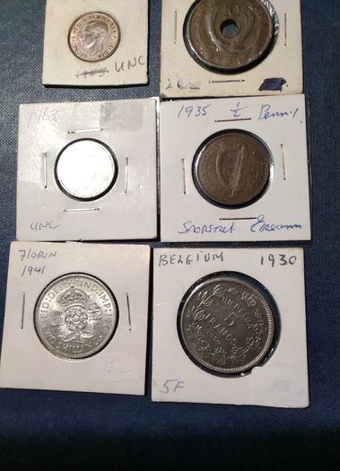 Six  Assorted Coins