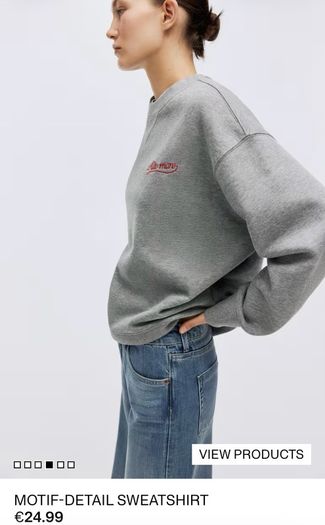 H&M Grey Sweatshirt XL and Grey Wide Leg Jeans UK 14