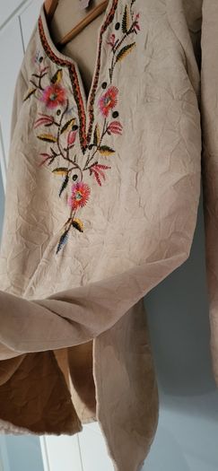 Wear-It Boho Faux Suede Floral Top Sz 2 (Fit 12-14 UK) - Bnwot