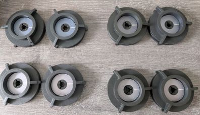 A pair of Original ReVox NAB adapters