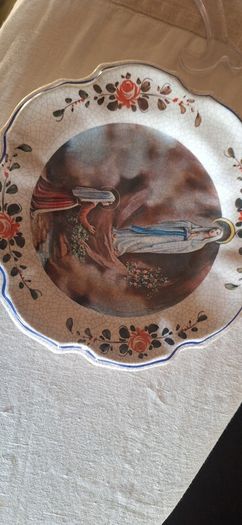 Our Lady Of Lourdes  Plate Wall  Plaque