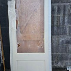 White door missing glass pane (new)