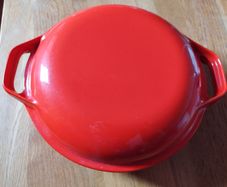 Vintage Colorcast cast iron casserole dish