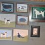 Original Contemporary Minimalist Niave Folk Nautical Whale theme Painting Image 6