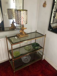 Brass & Glass Console Table
