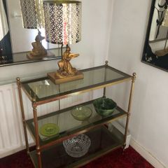 Brass & Glass Console Table