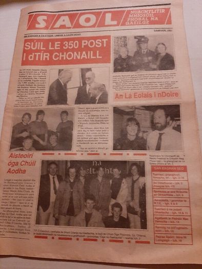 Vintage Gaeilge newspaper 1991