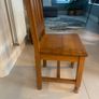 Farmhouse solid oak kitchen table and six chairs Image 5