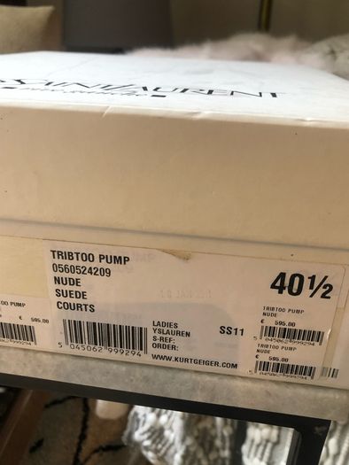 YSL nude suede Tribtoo pumps