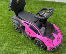 Lamborghini Car 2-in-1 Push-Along Ride On Pink