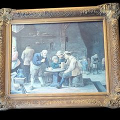 Print in antique frame