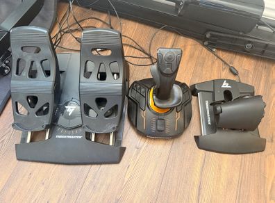 Thrustmaster T16000M FCS Flight Pack Joystick, Throttle & Rudder Pedals