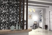 DIY Room Divider Screens Made of Environmentally PVC, Simple and Modern Hanging Panel Screen for Decorating Bedding, Dining, Study and Sitting-Room, Hotel, Bar and School - Black 12 Pack (FREE POSTAGE)