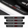 4Pcs Car Door Sill Protector Welcome Pedal Decoration Leather Stickers For Audi SLINE A3 8P S3 A4 B6 B7 A6 C5 C7 A5 Q3 Q5 Q7 S4 Image 2