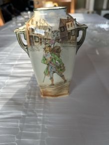 Vintage Royal Doulton "Barnaby Rudge" Twin-Handled Vase (Pattern D2973, c.