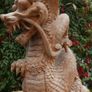 Large Beautifully Hand Carved Wooden Dragon, height 16,5 inches Image 7