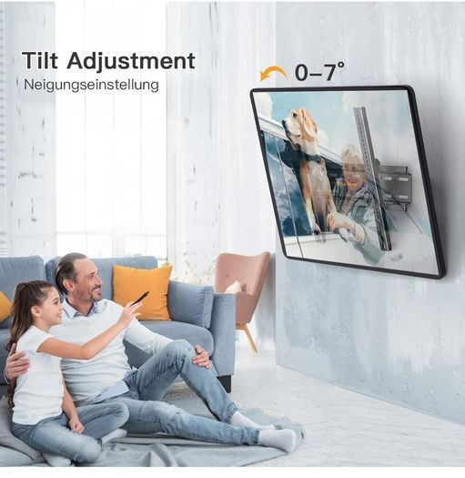 TV Wall Bracket for 26-60 inch TVs up to 52kg, Sturdy Tilt TV Bracket with VESA 75x75-400x400mm