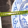 Very Large Antique Blue and White Food Serving Platter, Image 7