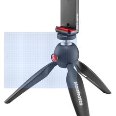 Manfrotto mini tripod with smartphone clamp