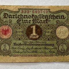 Germany 1 Mark 1920 Banknote