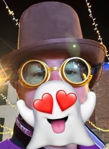 Willy Wonka hat and glases