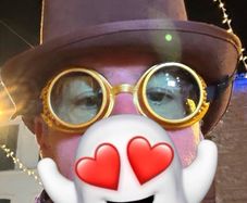 Willy Wonka hat and glases