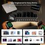320W Charging Station for Multiple Devices with 10 Cables, 10-Port GaN USB Charger with Dual 65W PD Laptop Charging, 5 USB-C & 5 USB-A Dock for MacBook, iPhone, iPad, Tablets (Black) Image 5