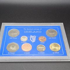 Complete Millennium Irish decimal coin display set titled