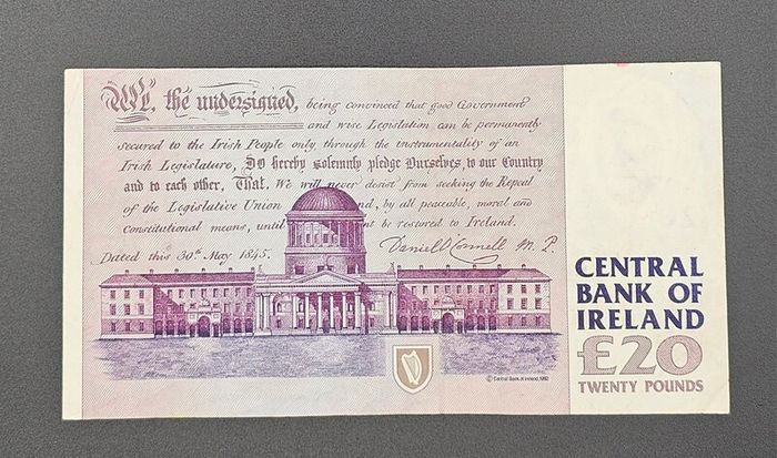 Irish 20 Pound Daniel O'Connell Banknote - 1994 - Central Bank of Ireland (Series C)