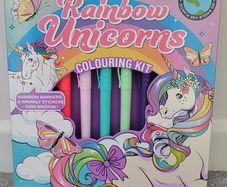 Rainbow Unicorns Colouring Kit