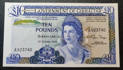 Gibraltar 10 Pounds 1986 BUNC