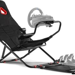 Racing Simulator Cockpit, Foldable Sim Racing Seat with Steering Wheel Stand, Racing Cockpit Chair for Logitech G29 G920 G923 GPro, Thrustmaster T248X T248 T300RS, for PS5 PS4 Xbox One PC