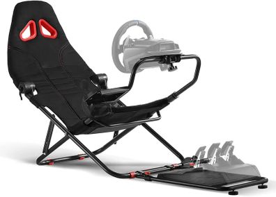 Racing Simulator Cockpit, Foldable Sim Racing Seat with Steering Wheel Stand, Racing Cockpit Chair for Logitech G29 G920 G923 GPro, Thrustmaster T248X T248 T300RS, for PS5 PS4 Xbox One PC
