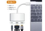 Cabletime USB Type-C Thunderbolt 3 Mini Hub 3-in-1 VGA  + USB 3.0 & USB 3.1 (Type-C) Combo Adapter (Brand New/Warranty)