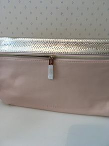 Soft Clutch Bag New Nude & Gold  -  Make Up Purse