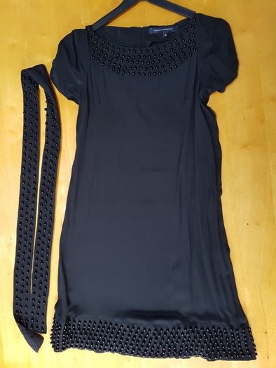 French Connection beaded black dress 10