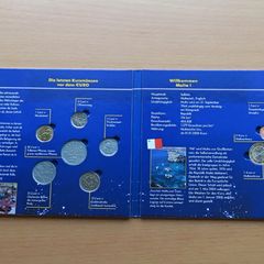 Malta double set of 14 coins pre euro & first year euro 2008 UNC