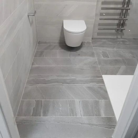 Grey Sandstone-Effect Porcelain Matt Tile 120x20cm