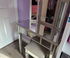 Mirrored Dressing Table and matching Stool