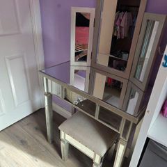 Mirrored Dressing Table and matching Stool