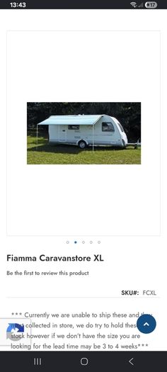 Fiamma caravanstore zip 4m canopy + privacy room