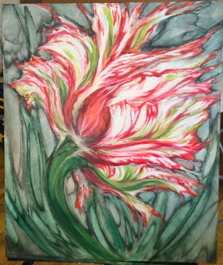 Original acrylic painting- Tulip
