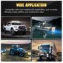 2 pce - 6 inch - Super Bright 24 LED Light Bar for Off-road Vehicles, Cars, Motorcycles, SUVs - 1200LM White LED External Lamp, Aluminum, Black Image 3