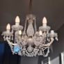 Vintage crystal 6 light chandelier Image 2
