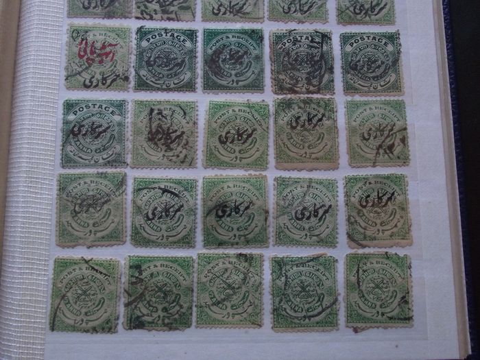 A extensive collection of Stamps from Indian States, presented in the album