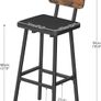 Bar Stools Set of 4, PU Upholstered Image 6